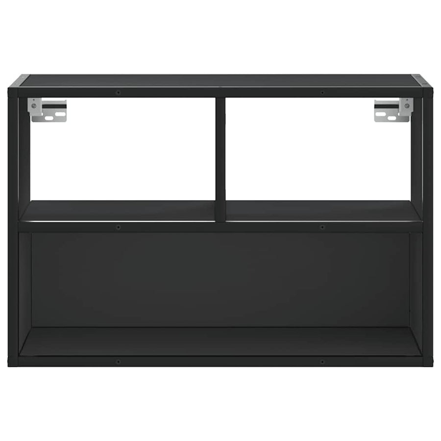 Tv-meubel 60x31x39,5 cm bewerkt hout en metaal zwart