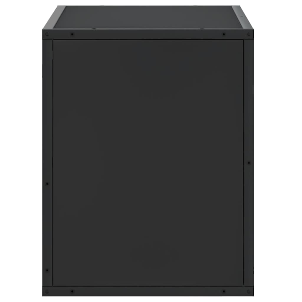 Tv-meubel 60x31x39,5 cm bewerkt hout en metaal zwart