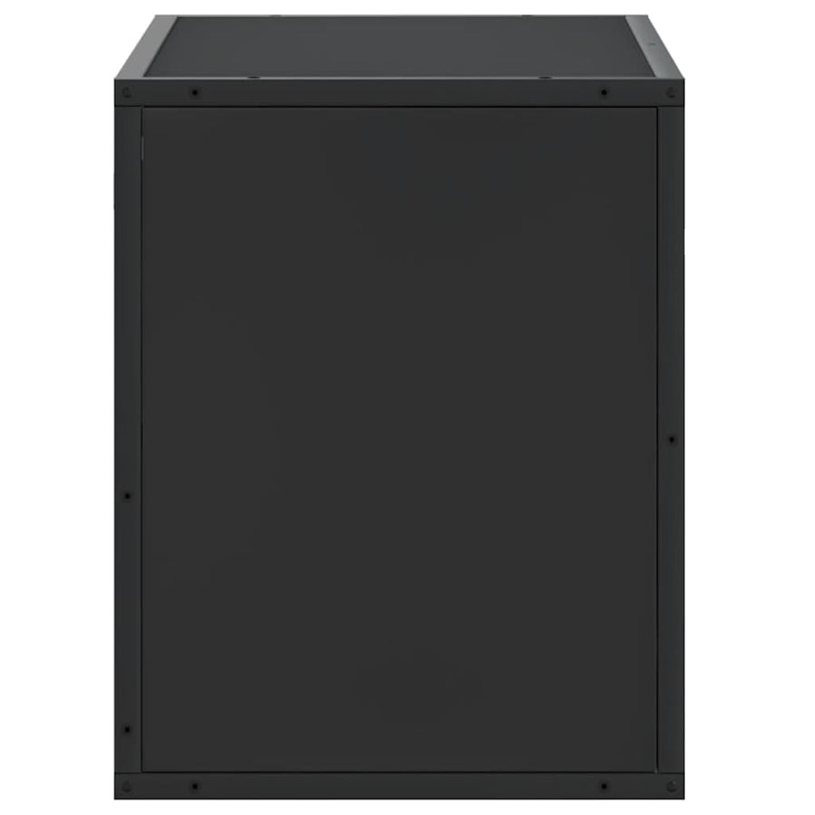 Tv-meubel 60x31x39,5 cm bewerkt hout en metaal zwart
