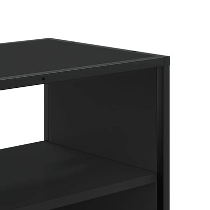 Tv-meubel 60x31x39,5 cm bewerkt hout en metaal zwart