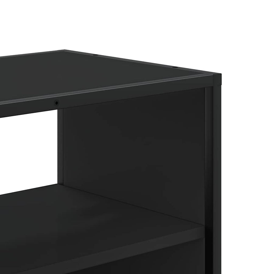 Tv-meubel 60x31x39,5 cm bewerkt hout en metaal zwart