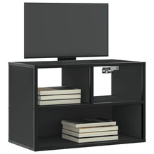 Tv-meubel 60x31x39,5 cm bewerkt hout en metaal zwart