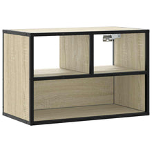 Tv-meubel 60x31x39,5 cm bewerkt hout metaal sonoma eikenkleurig