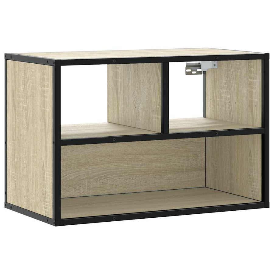 Tv-meubel 60x31x39,5 cm bewerkt hout metaal sonoma eikenkleurig