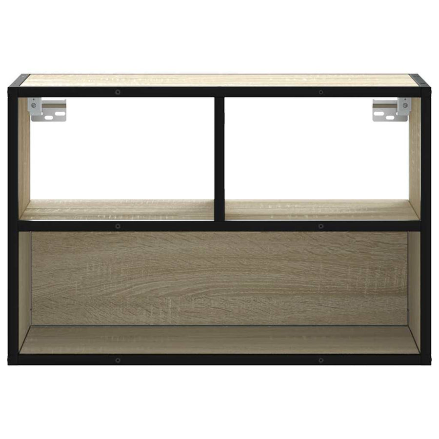 Tv-meubel 60x31x39,5 cm bewerkt hout metaal sonoma eikenkleurig