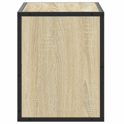 Tv-meubel 60x31x39,5 cm bewerkt hout metaal sonoma eikenkleurig