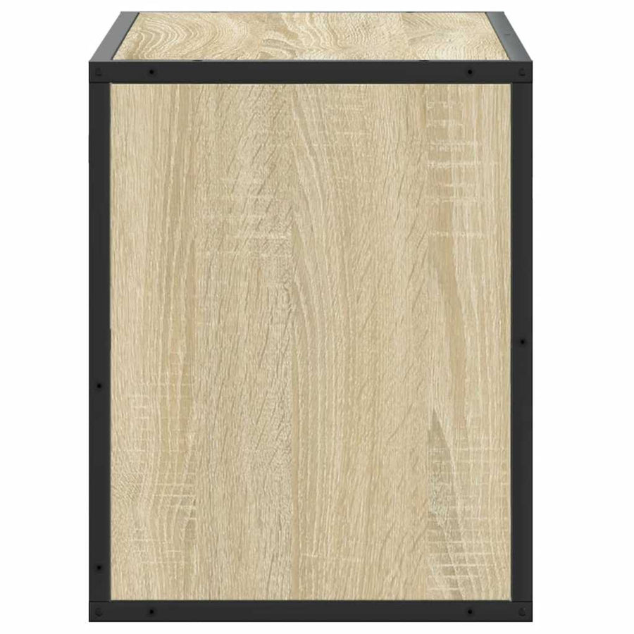 Tv-meubel 60x31x39,5 cm bewerkt hout metaal sonoma eikenkleurig