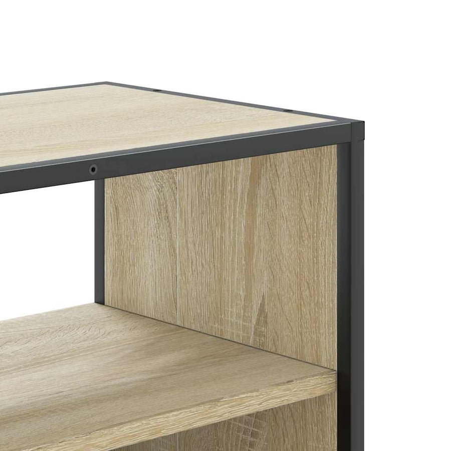 Tv-meubel 60x31x39,5 cm bewerkt hout metaal sonoma eikenkleurig