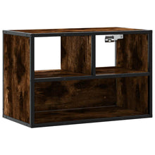 Tv-meubel 60x31x39,5cm bewerkt hout metaal gerookt eikenkleurig