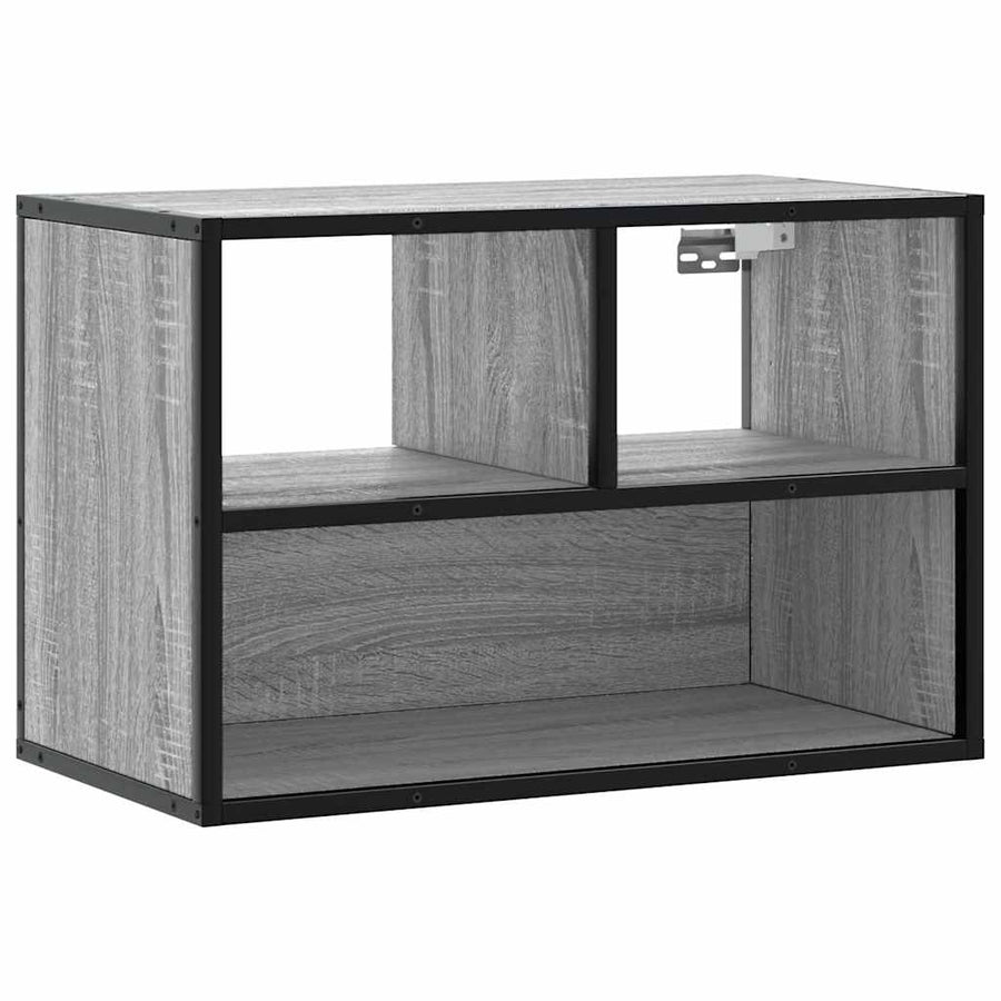 Tv-meubel 60x31x39,5 cm bewerkt hout metaal grijs sonoma eiken