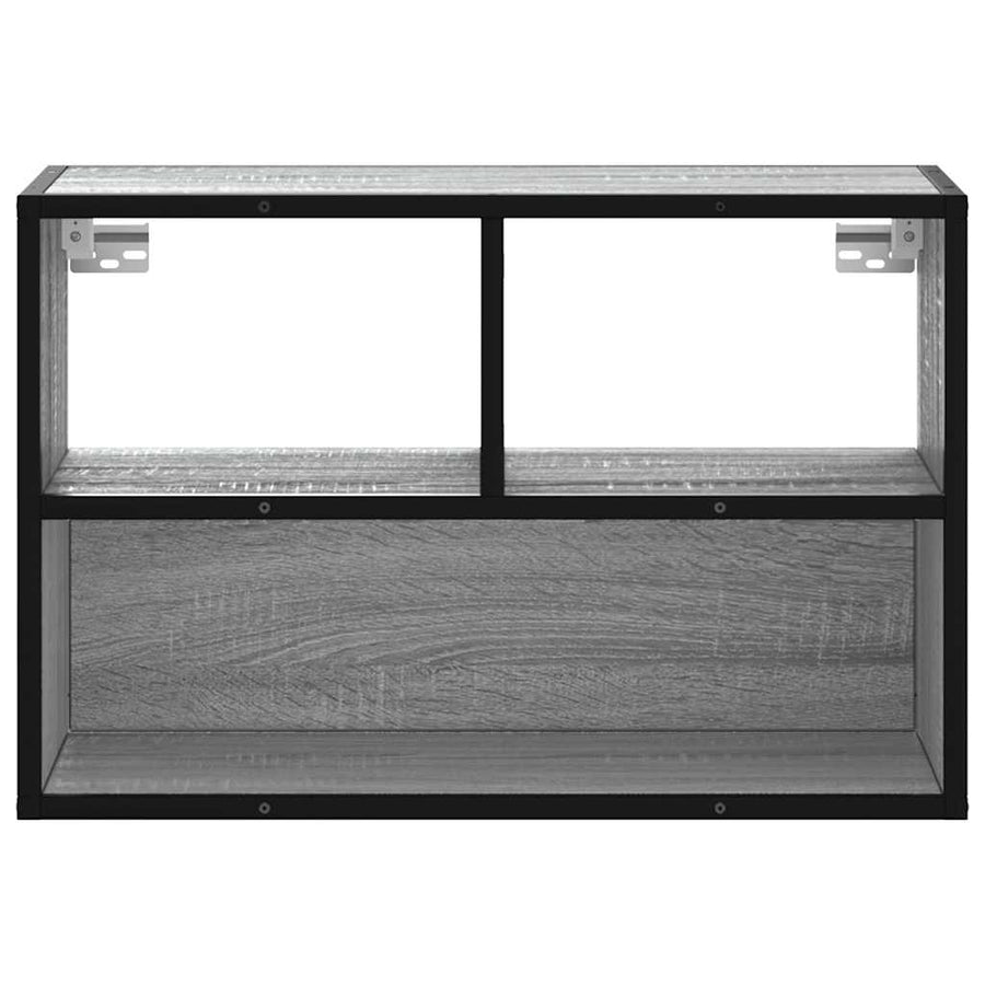Tv-meubel 60x31x39,5 cm bewerkt hout metaal grijs sonoma eiken