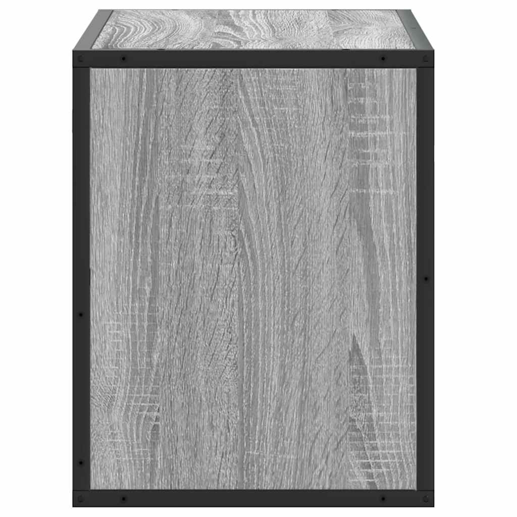 Tv-meubel 60x31x39,5 cm bewerkt hout metaal grijs sonoma eiken