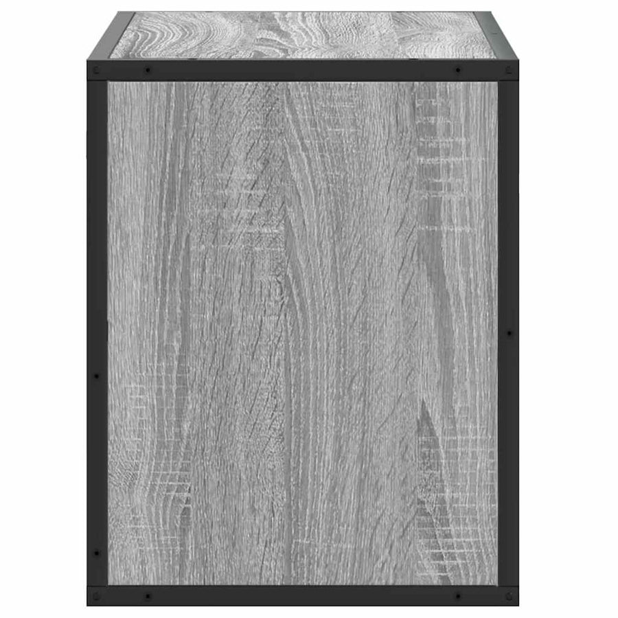 Tv-meubel 60x31x39,5 cm bewerkt hout metaal grijs sonoma eiken