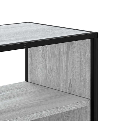 Tv-meubel 60x31x39,5 cm bewerkt hout metaal grijs sonoma eiken