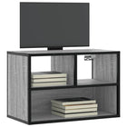 Tv-meubel 60x31x39,5 cm bewerkt hout metaal grijs