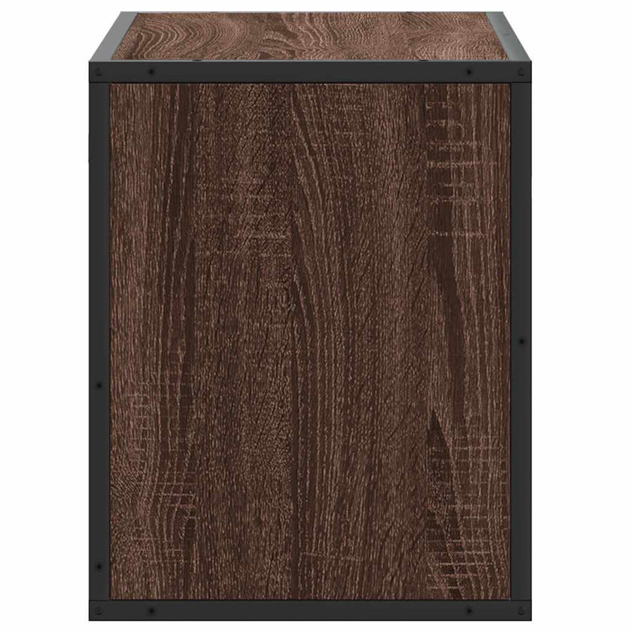 Tv-meubel 60x31x39,5 cm bewerkt hout metaal bruin eikenkleurig