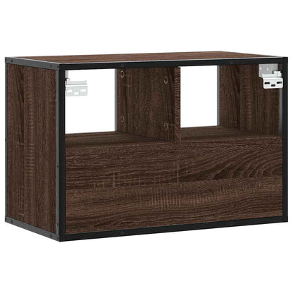 Tv-meubel 60x31x39,5 cm bewerkt hout metaal bruin eikenkleurig