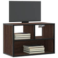 Tv-meubel 60x31x39,5 cm bewerkt hout metaal bruin eikenkleurig
