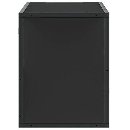 Tv-meubel 80x31x39,5 cm bewerkt hout en metaal zwart
