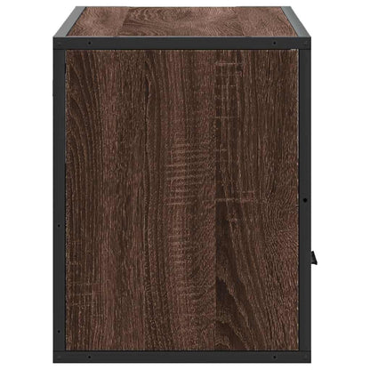 Tv-meubel 80x31x39,5 cm bewerkt hout metaal bruin eikenkleurig