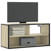 Tv-meubel 80x31x39,5 cm bewerkt hout metaal