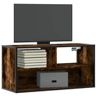 Tv-meubel 80x31x39,5 cm bewerkt hout metaal