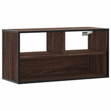 Tv-meubel 80x31x39,5 cm bewerkt hout metaal bruin eikenkleurig
