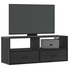 Tv-meubel 100x31x39,5 cm bewerkt hout metaal zwart