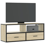 Tv-meubel 100x31x39,5 cm bewerkt hout metaal