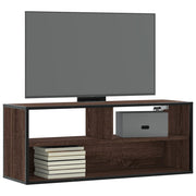 Tv-meubel 100x31x39,5 cm bewerkt hout metaal