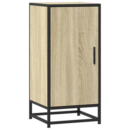 Dressoir 35,5x35x76 cm bewerkt hout en metaal sonoma eikenkleur