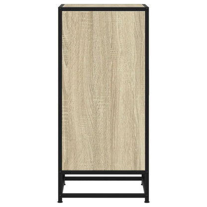 Dressoir 35,5x35x76 cm bewerkt hout en metaal sonoma eikenkleur