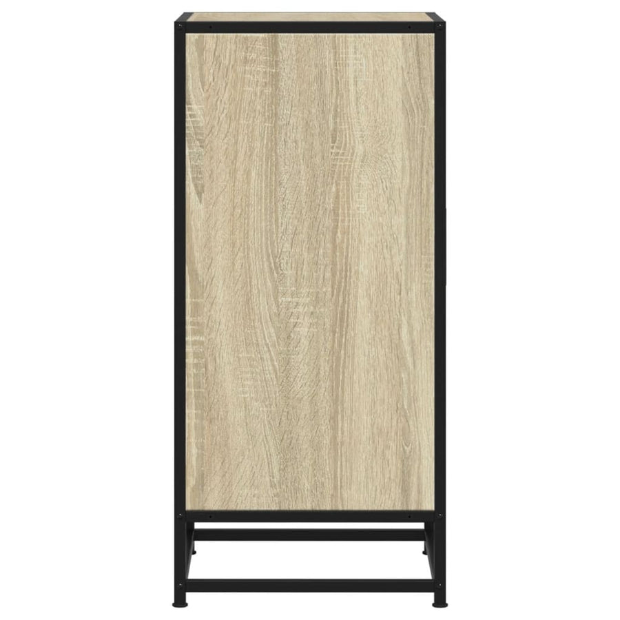Dressoir 35,5x35x76 cm bewerkt hout en metaal sonoma eikenkleur
