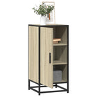 Sideboard 35.5x35x76 cm engineered wood and metal Sonoma oak color