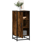 Sideboard 35.5x35x76 cm engineered wood and metal smoked oak