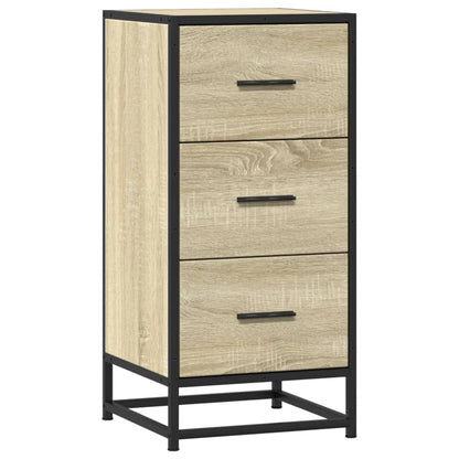 Dressoir 35,5X35X76 Cm Bewerkt Hout En Metaal Kleur Sonoma eiken