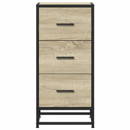 Dressoir 35,5X35X76 Cm Bewerkt Hout En Metaal Kleur Sonoma eiken
