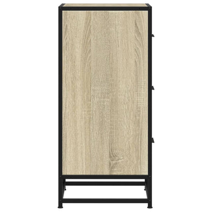 Dressoir 35,5X35X76 Cm Bewerkt Hout En Metaal Kleur Sonoma eiken