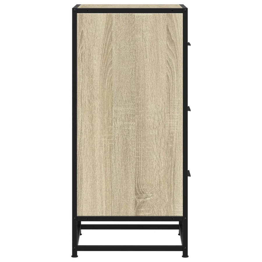 Dressoir 35,5X35X76 Cm Bewerkt Hout En Metaal Kleur Sonoma eiken