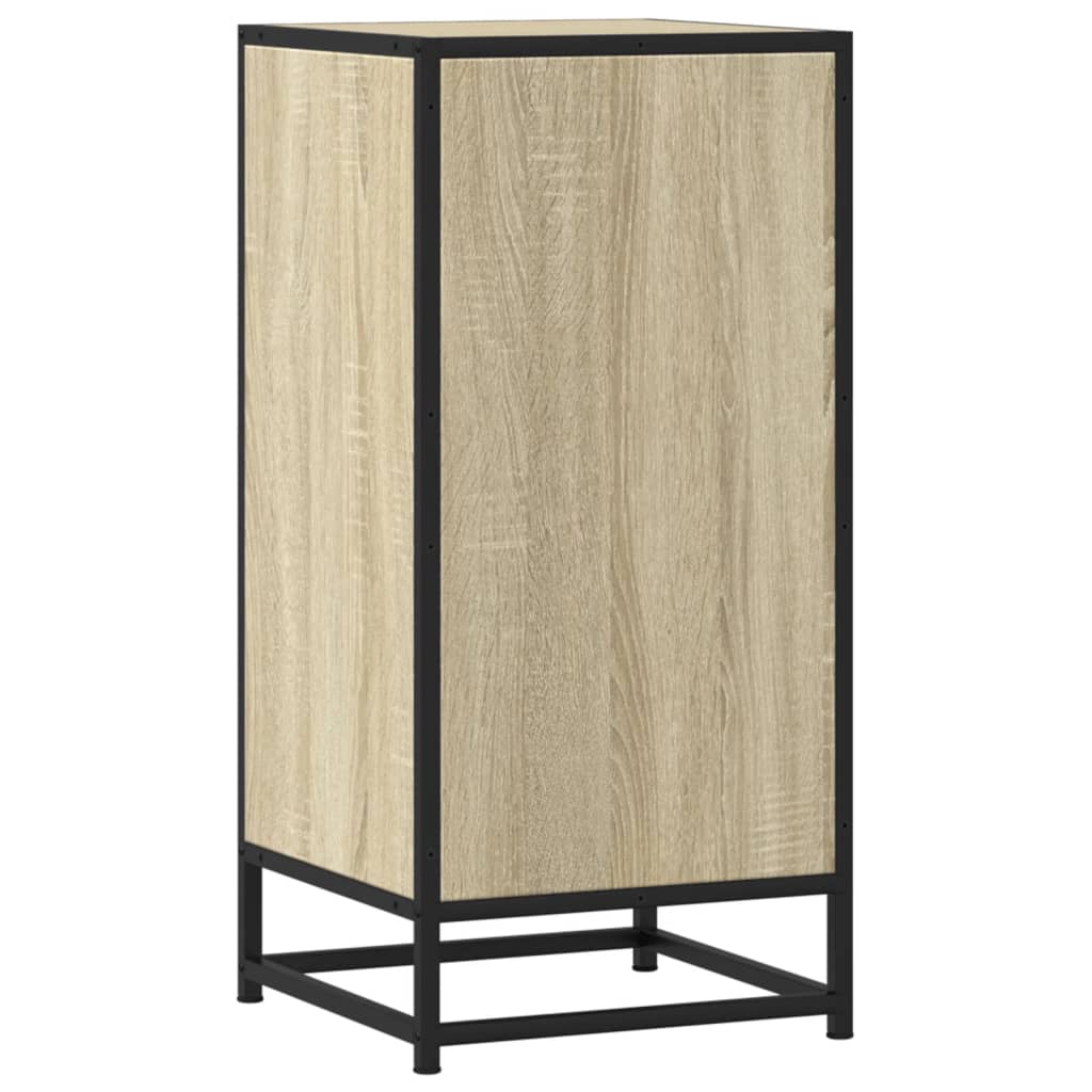 Dressoir 35,5X35X76 Cm Bewerkt Hout En Metaal Kleur Sonoma eiken