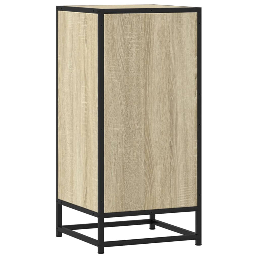 Dressoir 35,5X35X76 Cm Bewerkt Hout En Metaal Kleur Sonoma eiken