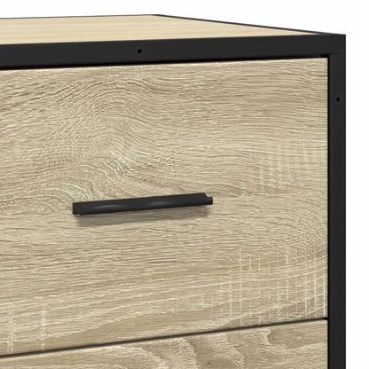 Dressoir 35,5X35X76 Cm Bewerkt Hout En Metaal Kleur Sonoma eiken