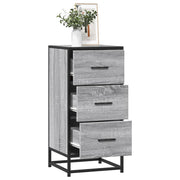 Dressoir 35,5x35x76 cm bewerkt hout metaal grijs