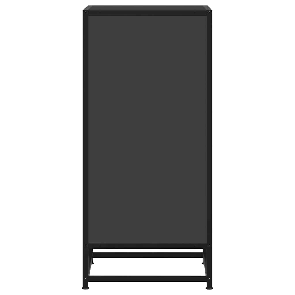Dressoir 35,5x35x76 cm bewerkt hout en metaal zwart