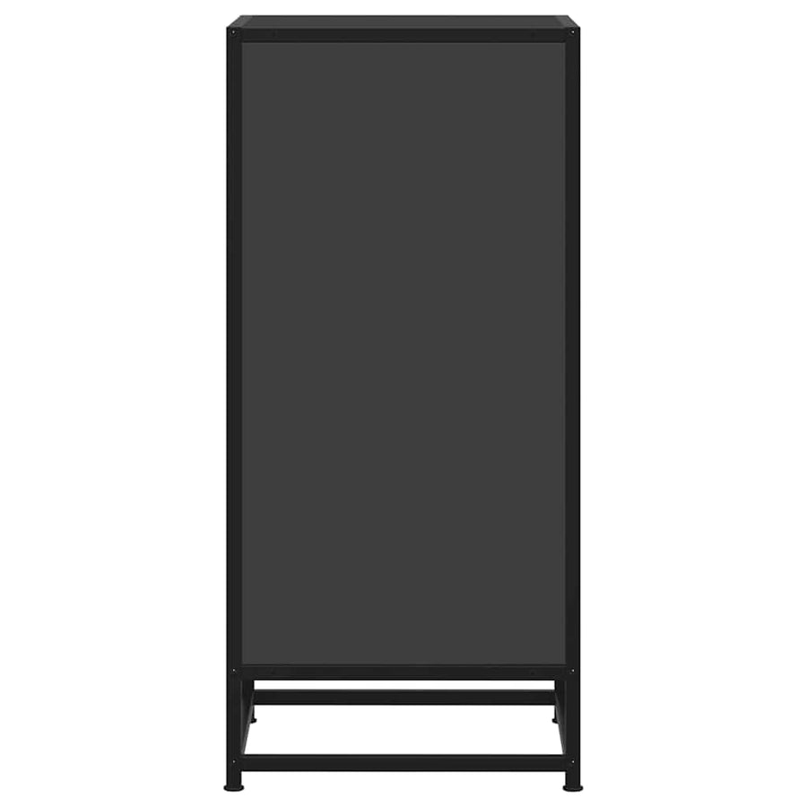 Dressoir 35,5x35x76 cm bewerkt hout en metaal zwart