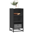 Dressoir 35,5x35x76 cm bewerkt hout metaal zwart