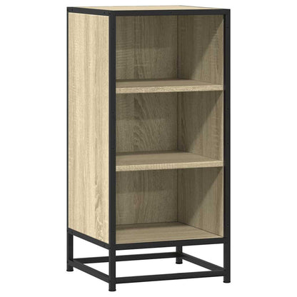 Dressoir 35,5x35x76 cm bewerkt hout en metaal sonoma eikenkleur