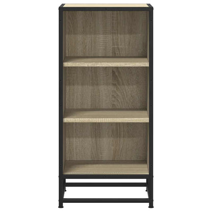 Dressoir 35,5x35x76 cm bewerkt hout en metaal sonoma eikenkleur