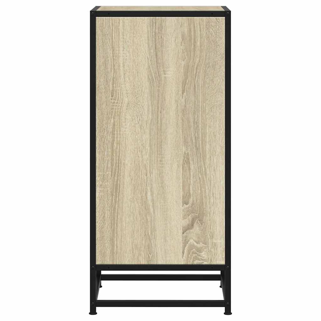 Dressoir 35,5x35x76 cm bewerkt hout en metaal sonoma eikenkleur