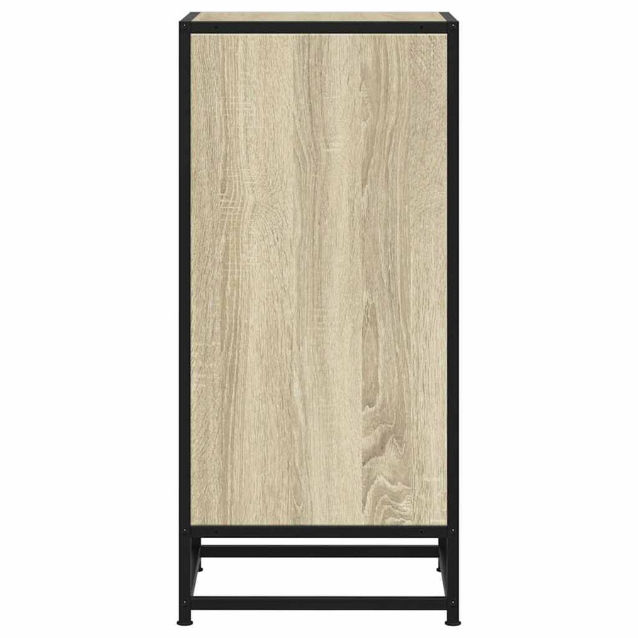 Dressoir 35,5x35x76 cm bewerkt hout en metaal sonoma eikenkleur